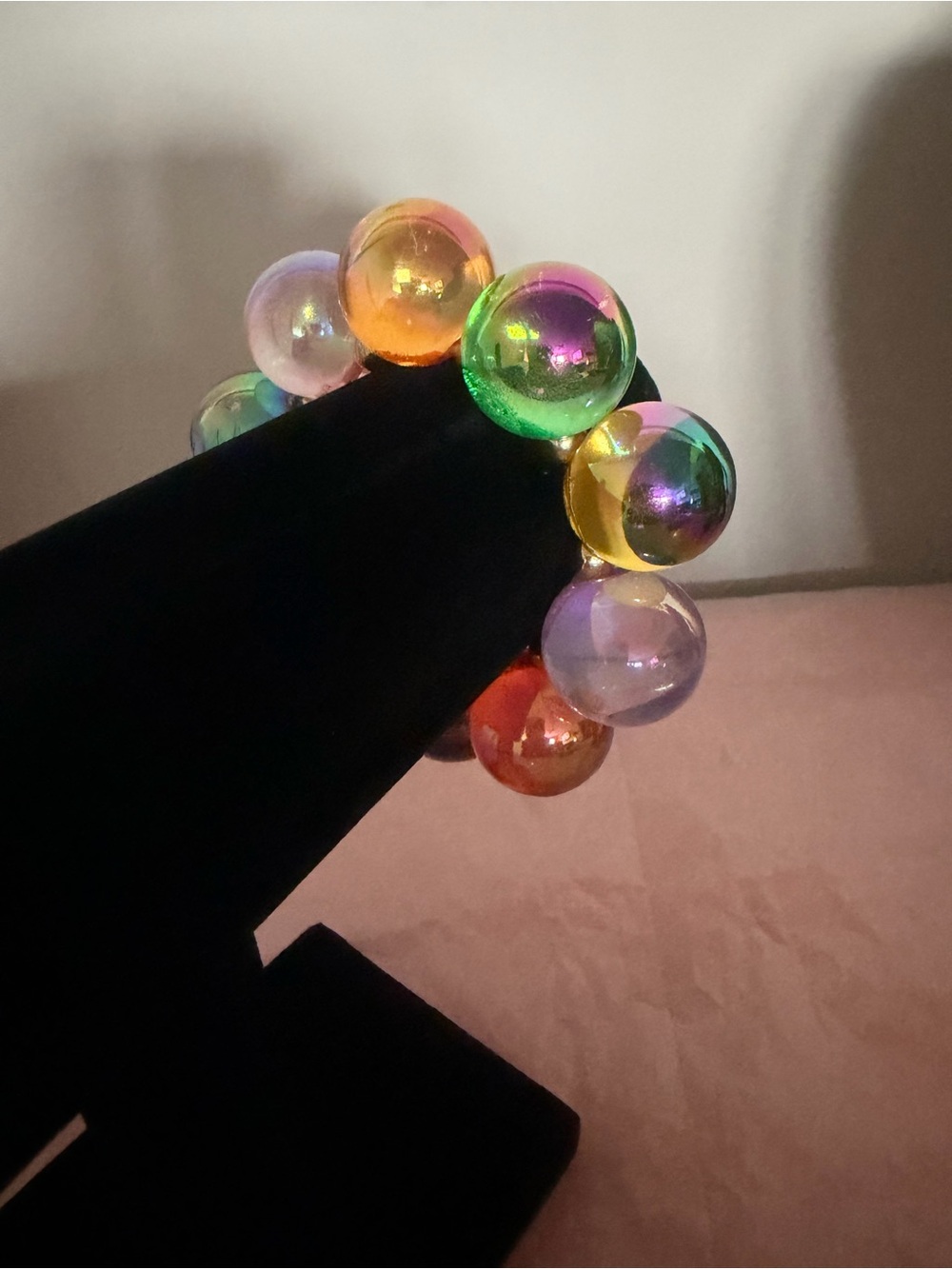 Iridescent Bubble Bead Bracelet - Multicolor